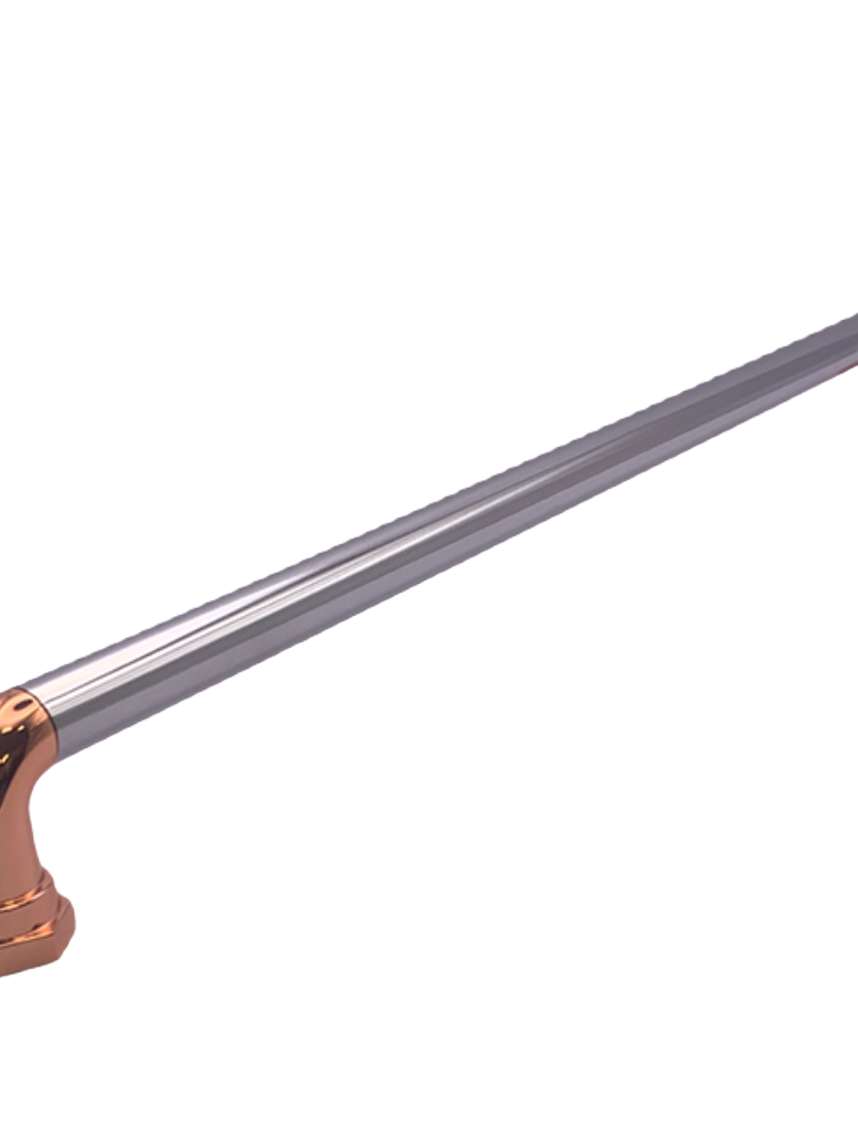 Copper & Chrome Pull Bar Handle | Dawn | Modern Cabinet & Drawer Handle | Aspin Collins