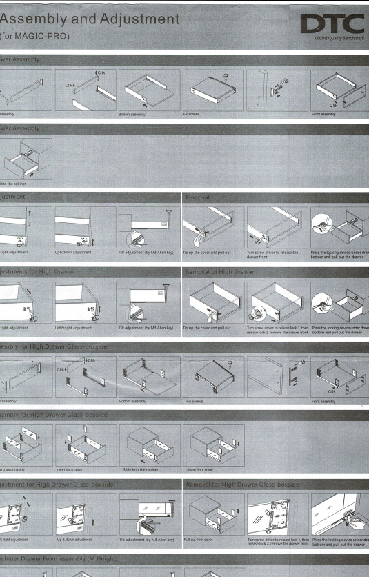 Magic Pro Glass Drawer Pack | Sleek & Durable Glass Front Drawers | Aspin Collins