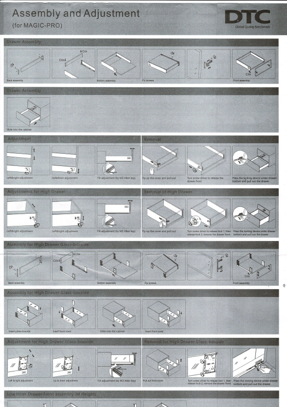 Magic Pro Glass Drawer Pack | Sleek & Durable Glass Front Drawers | Aspin Collins