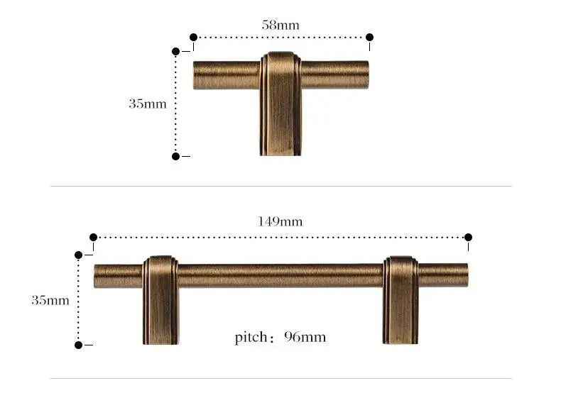 Solid Brass Cabinet Handle and Knob | Aspin Collins