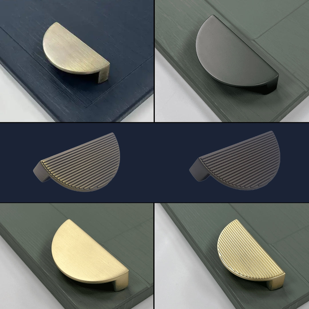 Lined/Smooth Crescent Pull Handle | Oxfordshire | Luxury | Aspin Collins