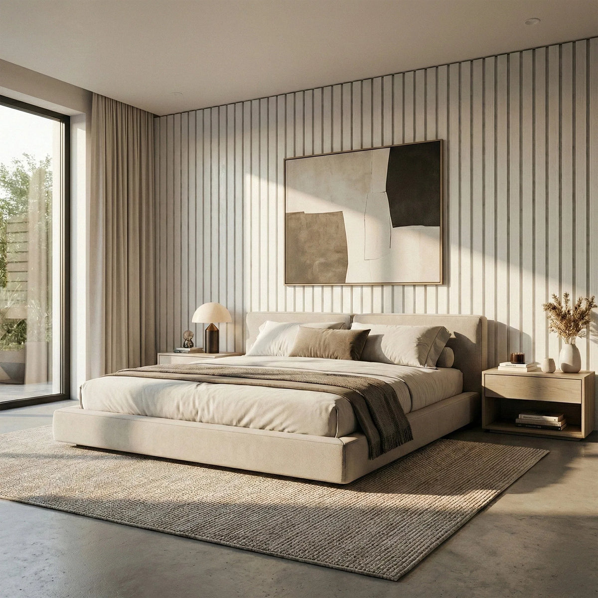 Brenna - Wide Slat Colour Acoustic Wall Panels (Set of 2) | Aspin Collins
