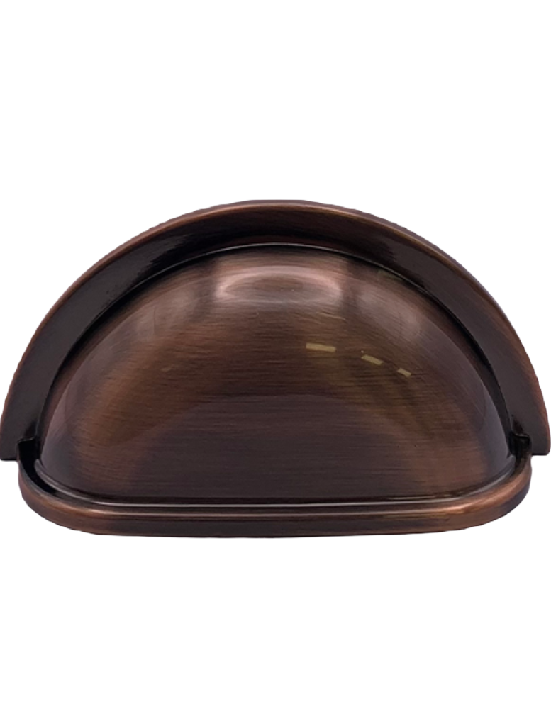 Dome Cup Handle – Fairmont | Vintage Brass Cupboard Pull | Aspin Collins