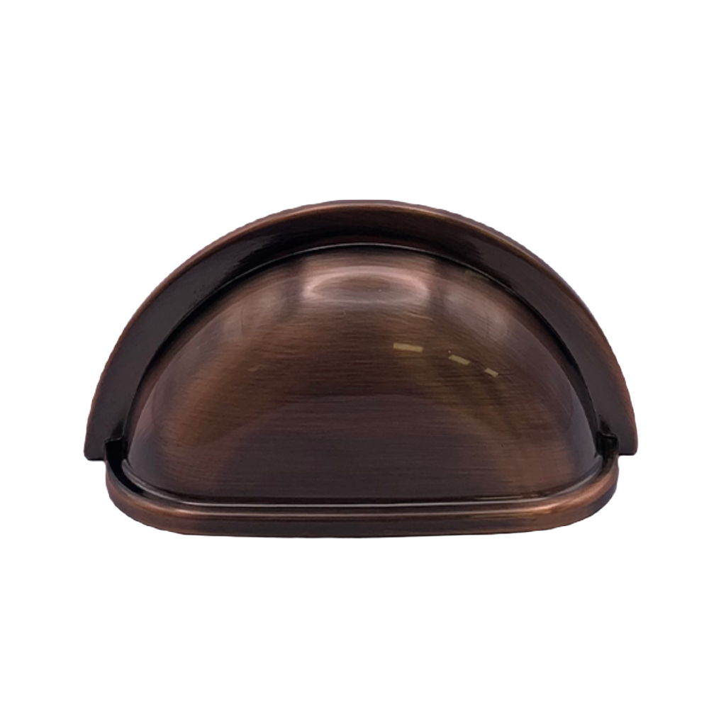 Dome Cup Handle – Fairmont | Vintage Brass Cupboard Pull | Aspin Collins