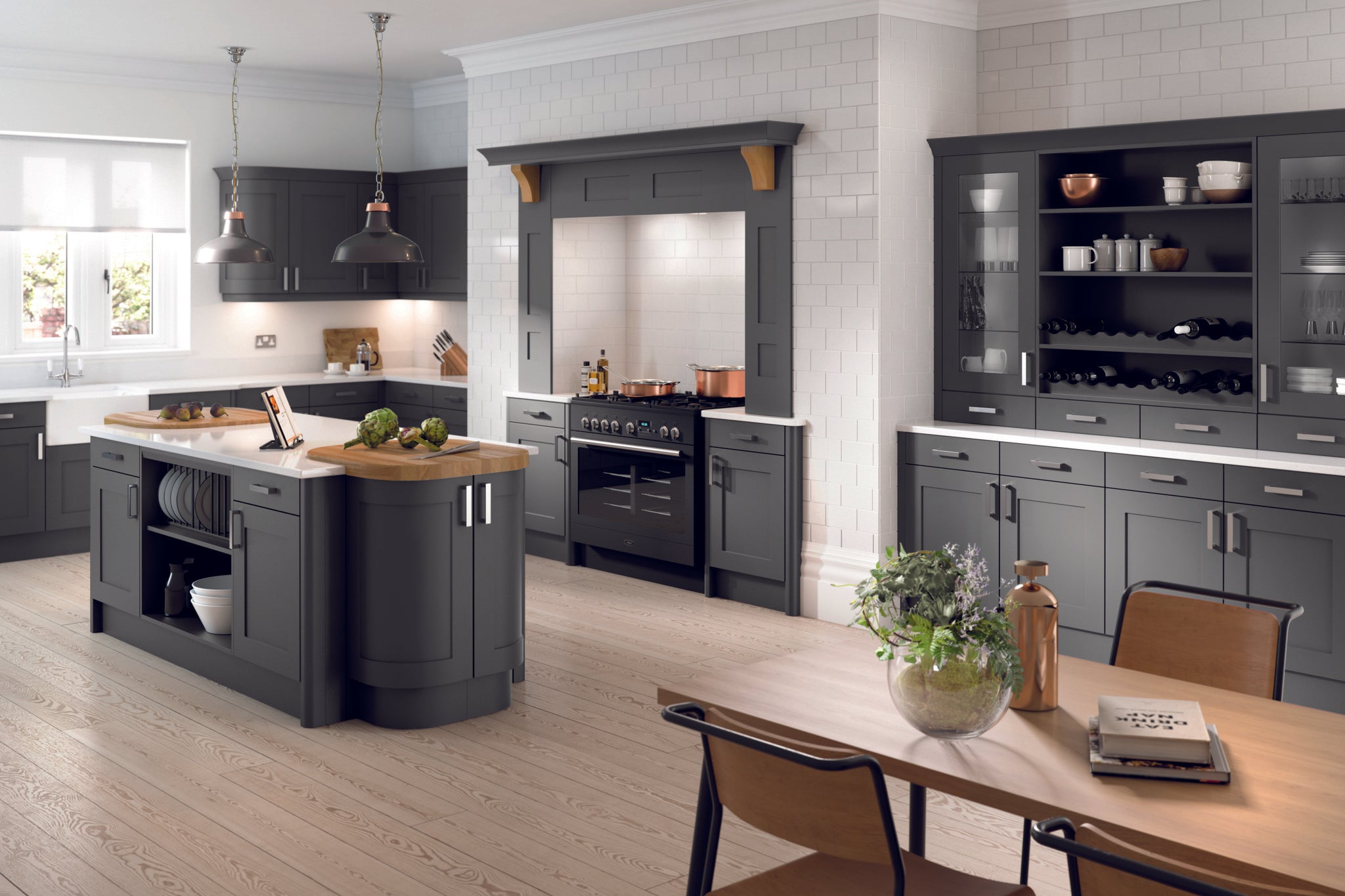 Shaker Kitchen Door - Harrogate Range - Anthracite | Aspin Collins