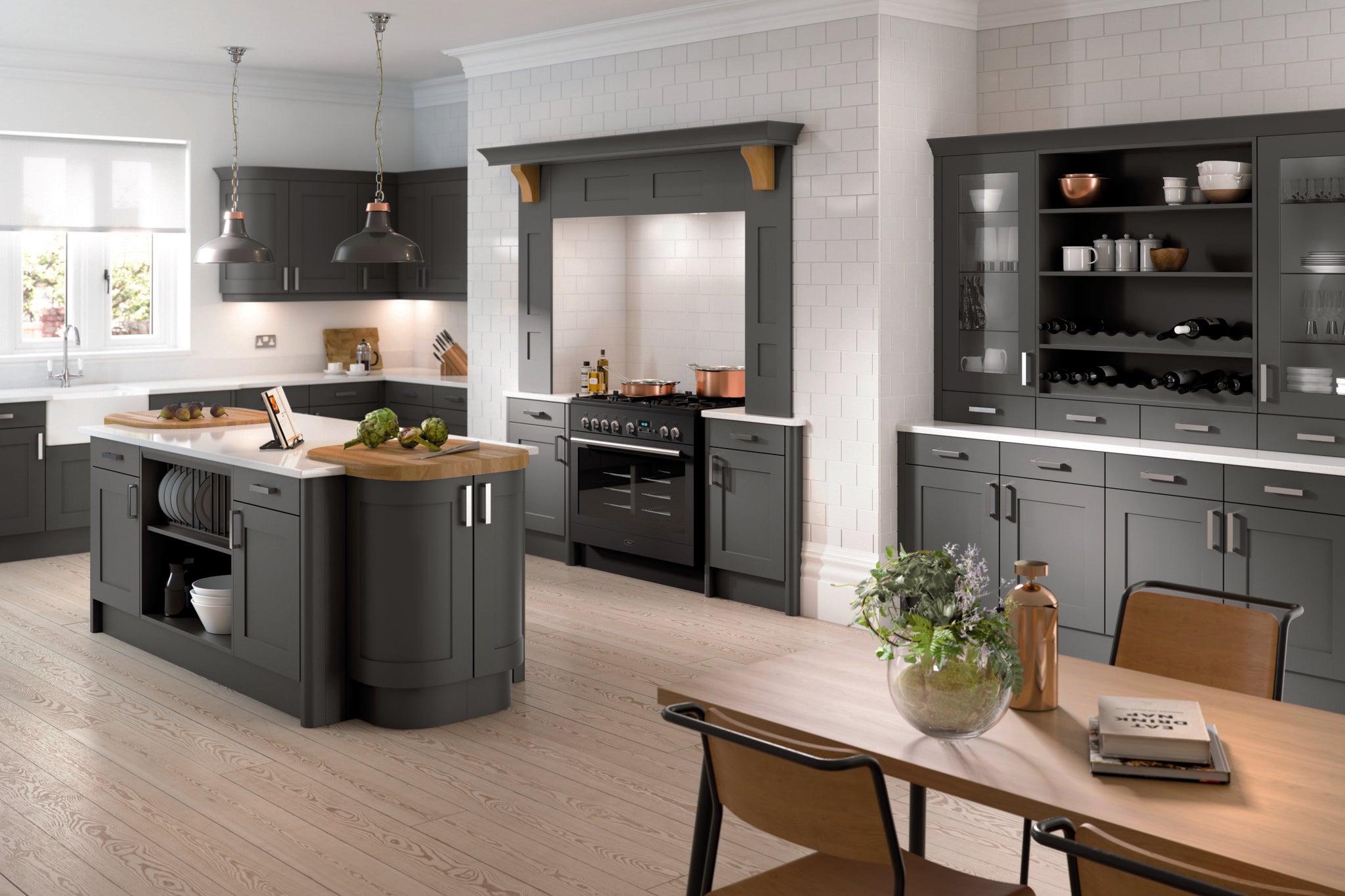 Shaker Kitchen Door - Harrogate Range - Anthracite | Aspin Collins
