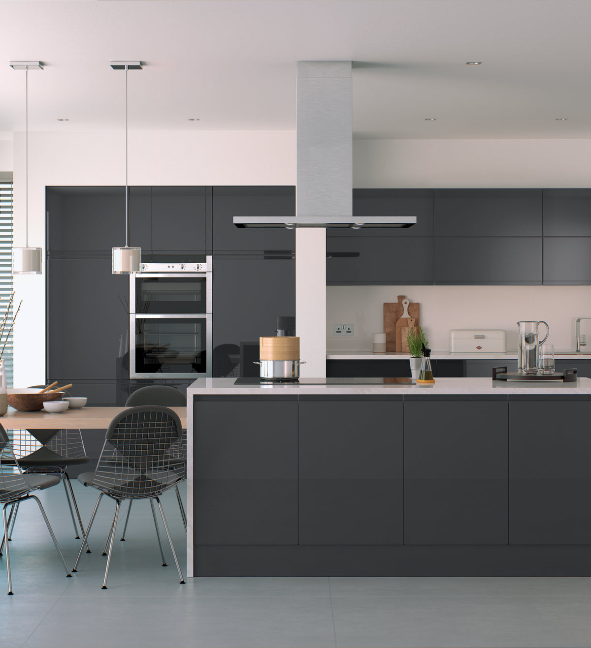 Kitchen Door - Levana - Anthracite Gloss - Aspin Collins