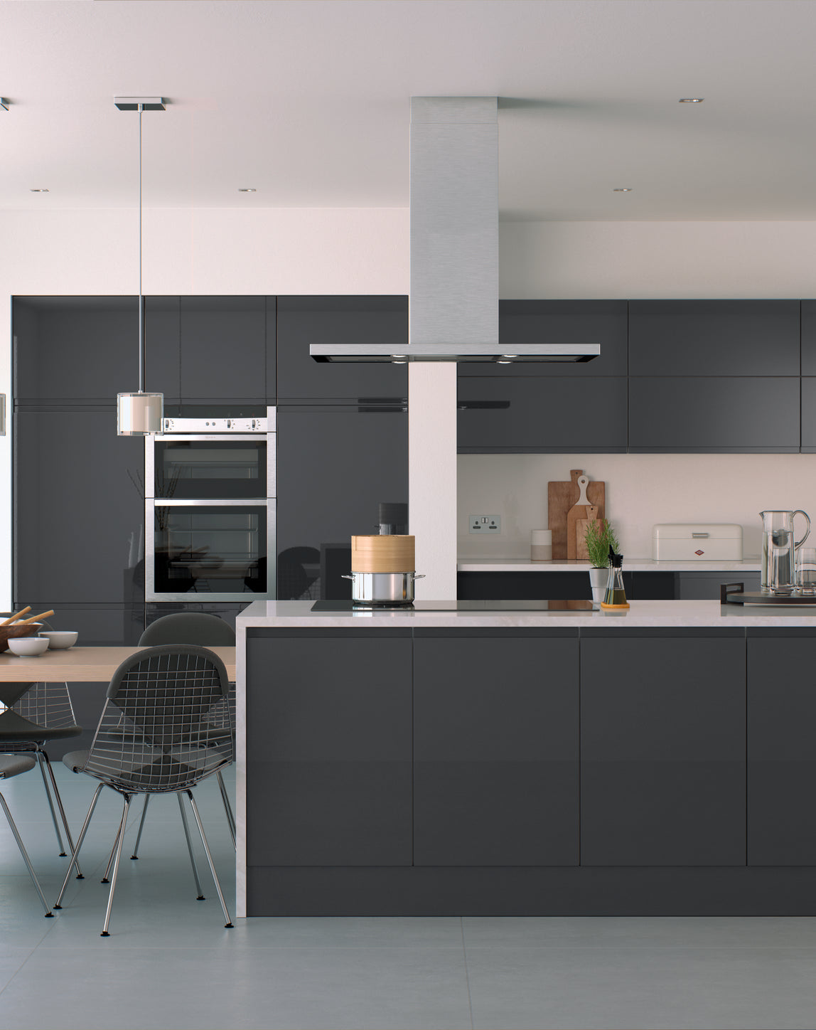 Kitchen Door - Levana - Anthracite Gloss - Aspin Collins