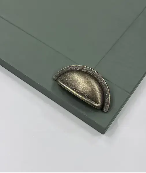 Pico Cabinet Knob and Cup | Antique Brass | Aspin Collins
