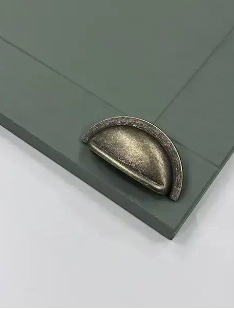 Pico Cabinet Knob and Cup | Antique Brass | Aspin Collins