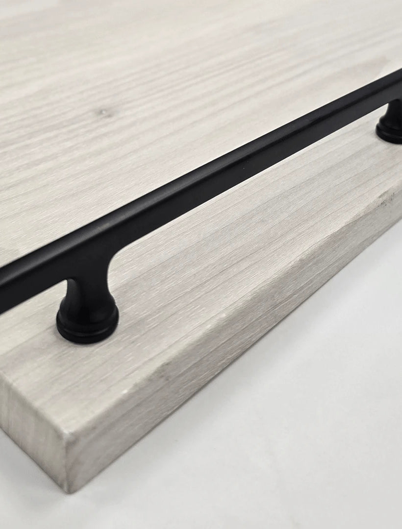 Alderley Slim T-Bar Handle with Matching Knob | Black | Aspin Collins