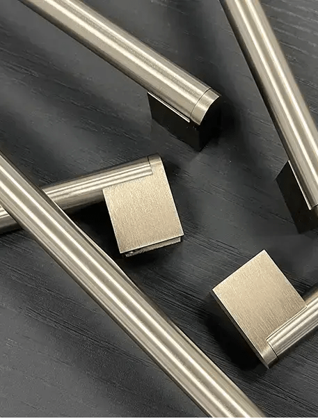 Halden Brushed Nickel D-Bar Pull Handle | Aspin Collins