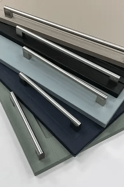 Halden Brushed Nickel D-Bar Pull Handle | Aspin Collins