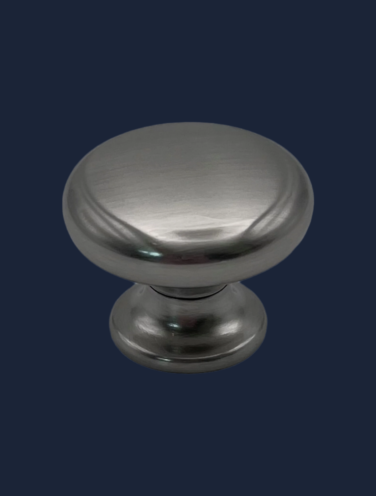 Knob Handle – Elmore | Compact Brushed Nickel Cabinet Knob | Aspin Collins