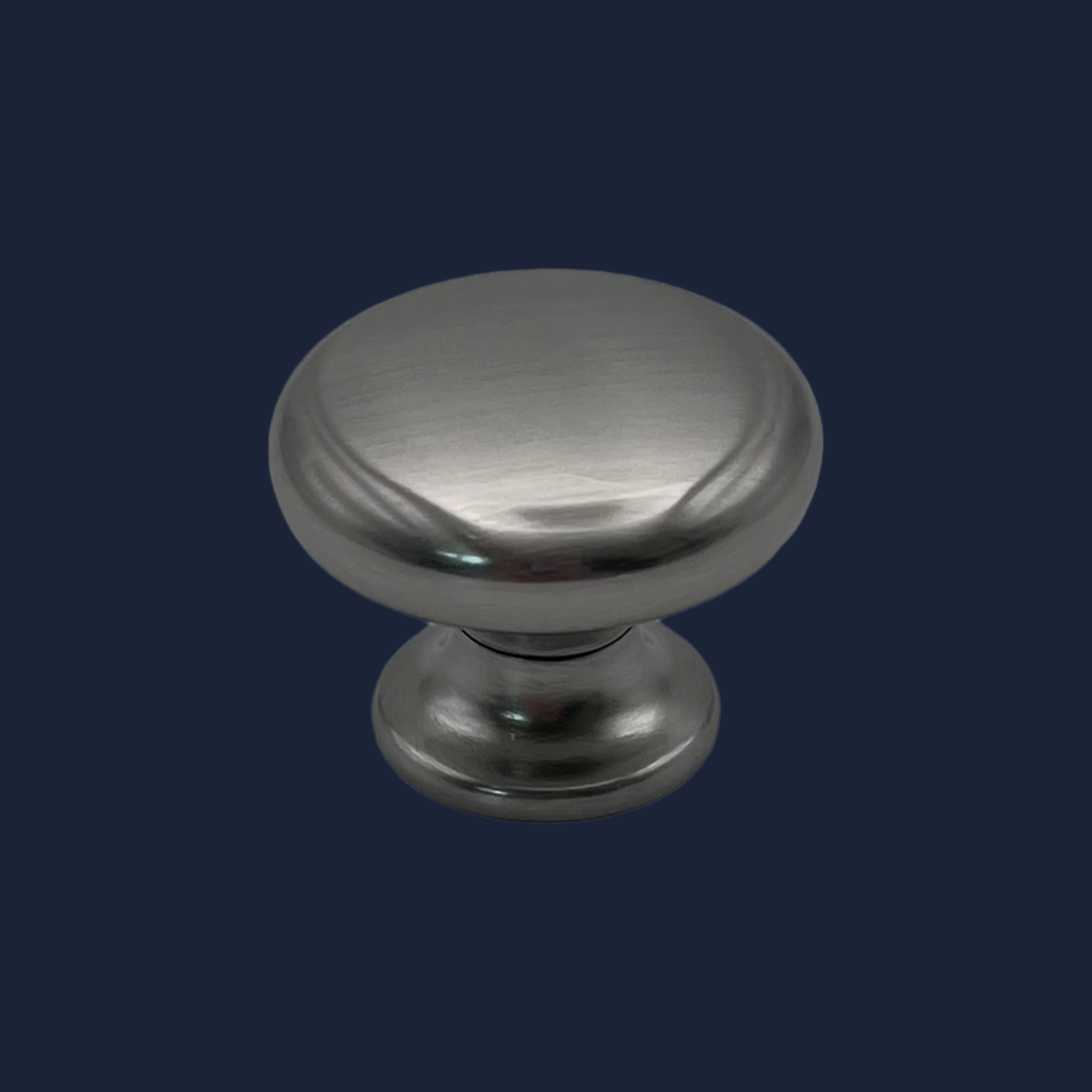 Knob Handle – Elmore | Compact Brushed Nickel Cabinet Knob | Aspin Collins