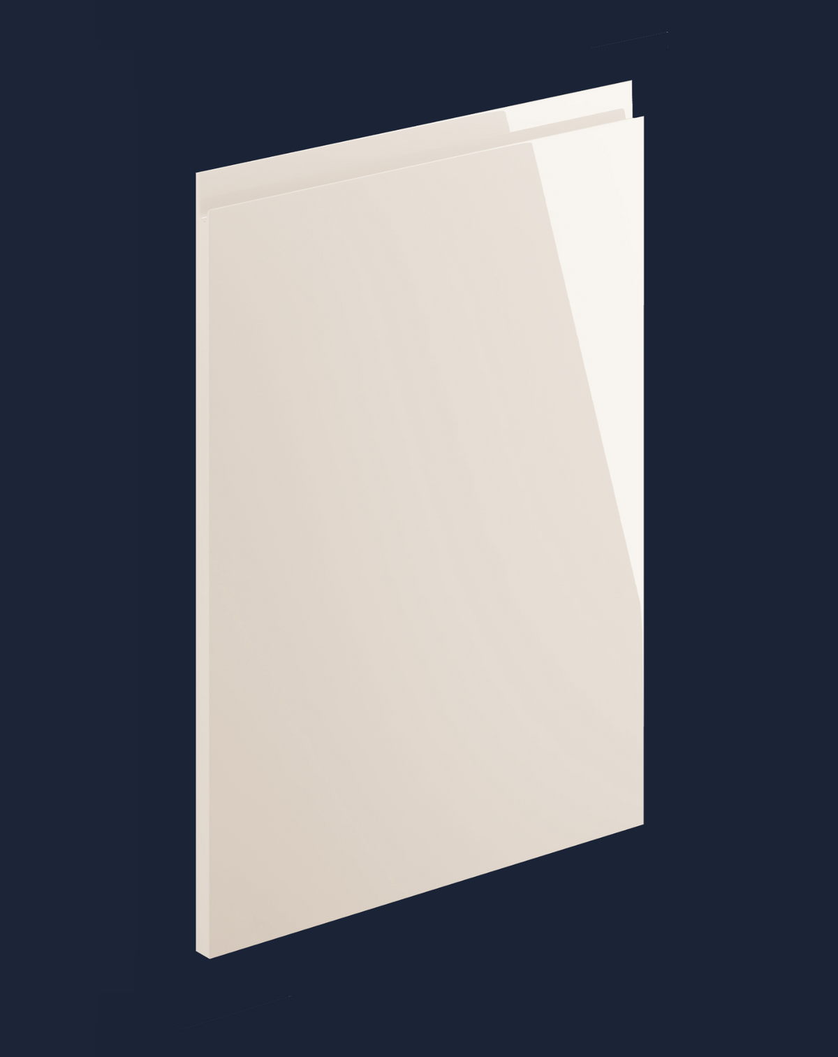 Cashmere High-Gloss Handleless Kitchen Door | Levana | Aspin Collins