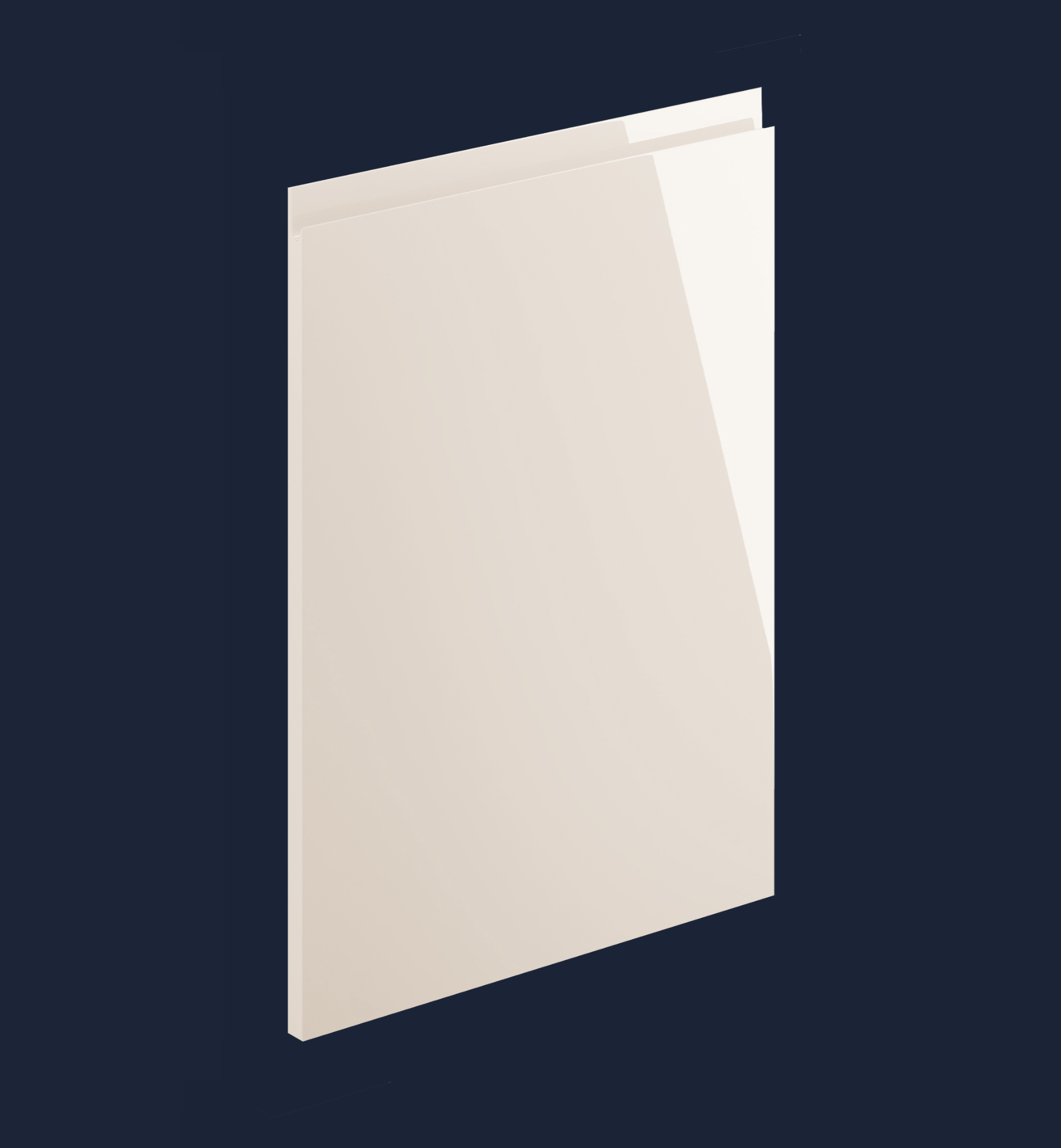 Cashmere High-Gloss Handleless Kitchen Door | Levana | Aspin Collins