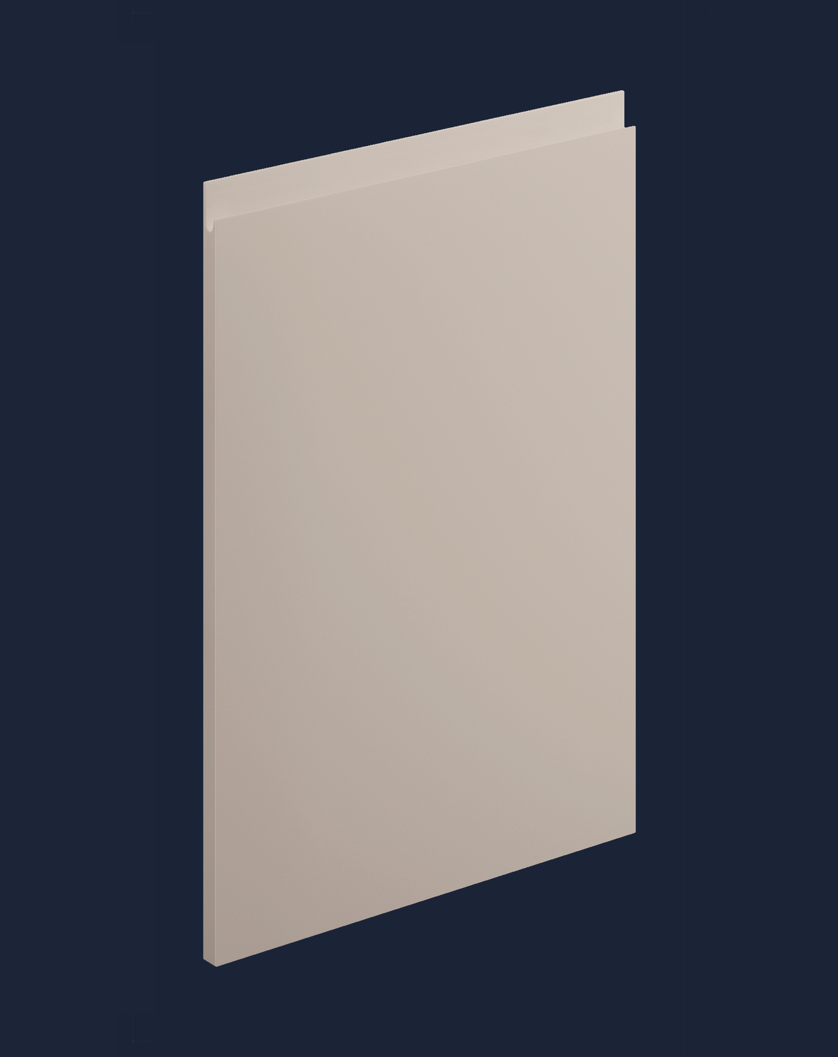 Cashmere Matt Handleless Kitchen Door | Levana | Aspin Collins