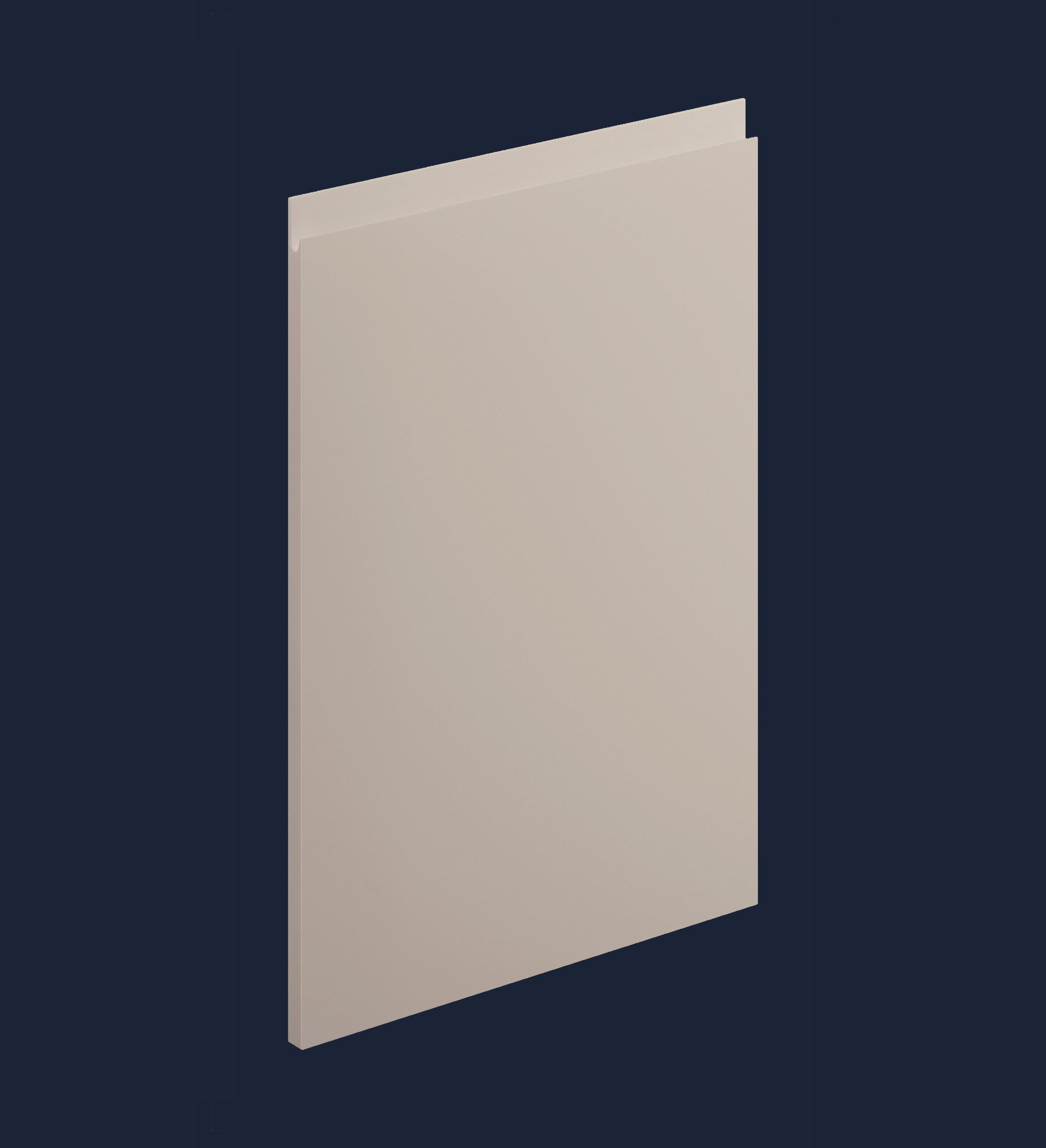 Cashmere Matt Handleless Kitchen Door | Levana | Aspin Collins