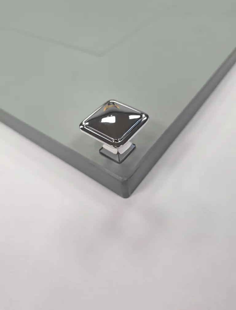 Thornbury Slim D-Handle with Matching Knob | Chrome | Aspin Collins