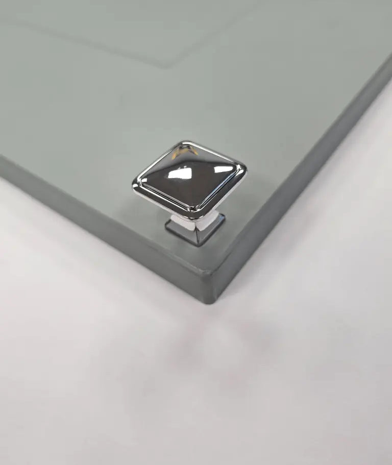 Thornbury Slim D-Handle with Matching Knob | Chrome | Aspin Collins