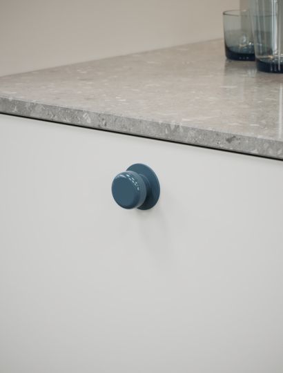 Colette - Retro Glossy Porcelain-Style Knob | Yellow, Red, or Blue | Aspin Collins