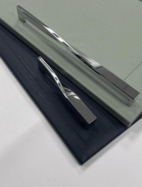 Sherwood Sculptural Chrome Twist Cabinet Handle UK | Aspin Collins