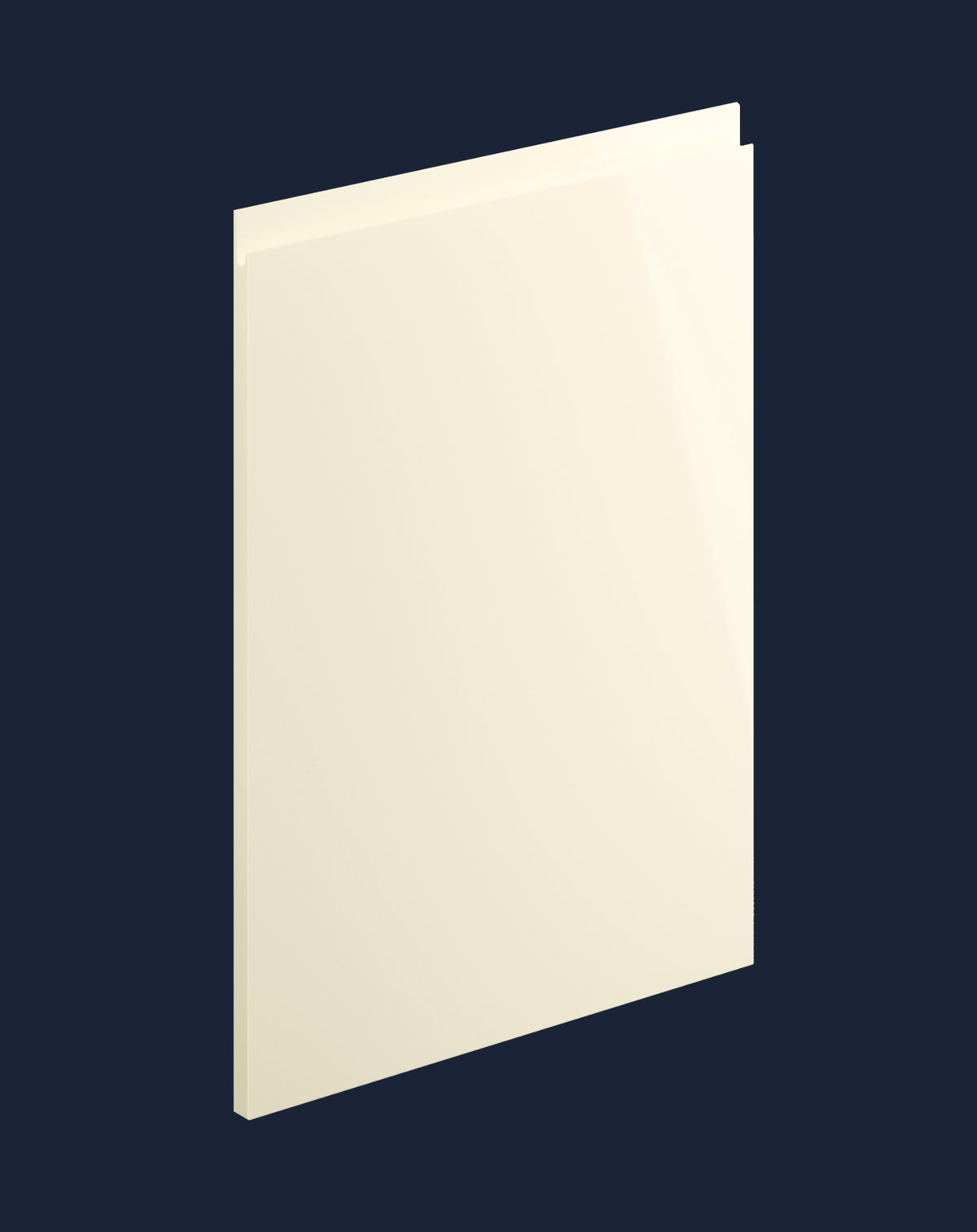 Cream High-Gloss Handleless Kitchen Door | Levana | Aspin Collins