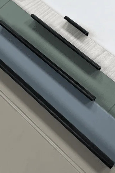 Marchwood Lip Edge Pull Handle | Brushed Nickel & Brushed Black | Aspin Collins