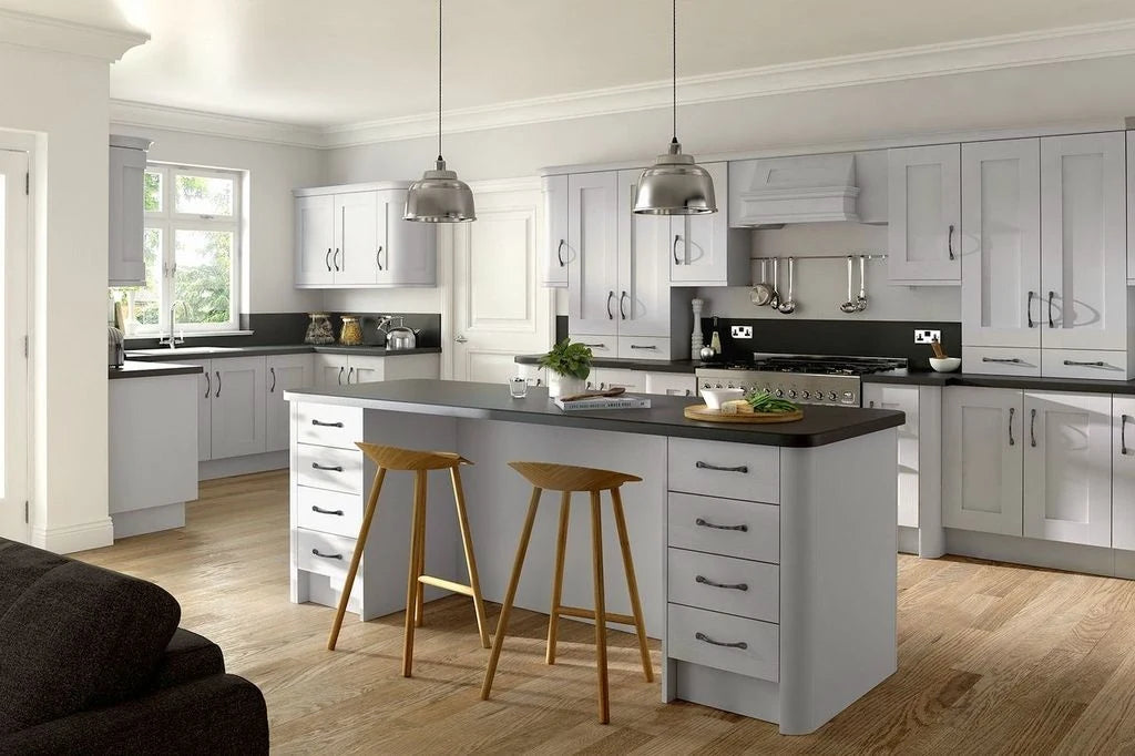 Dove Grey | Woodgrain Shaker Kitchen Doors | Aspin Collins