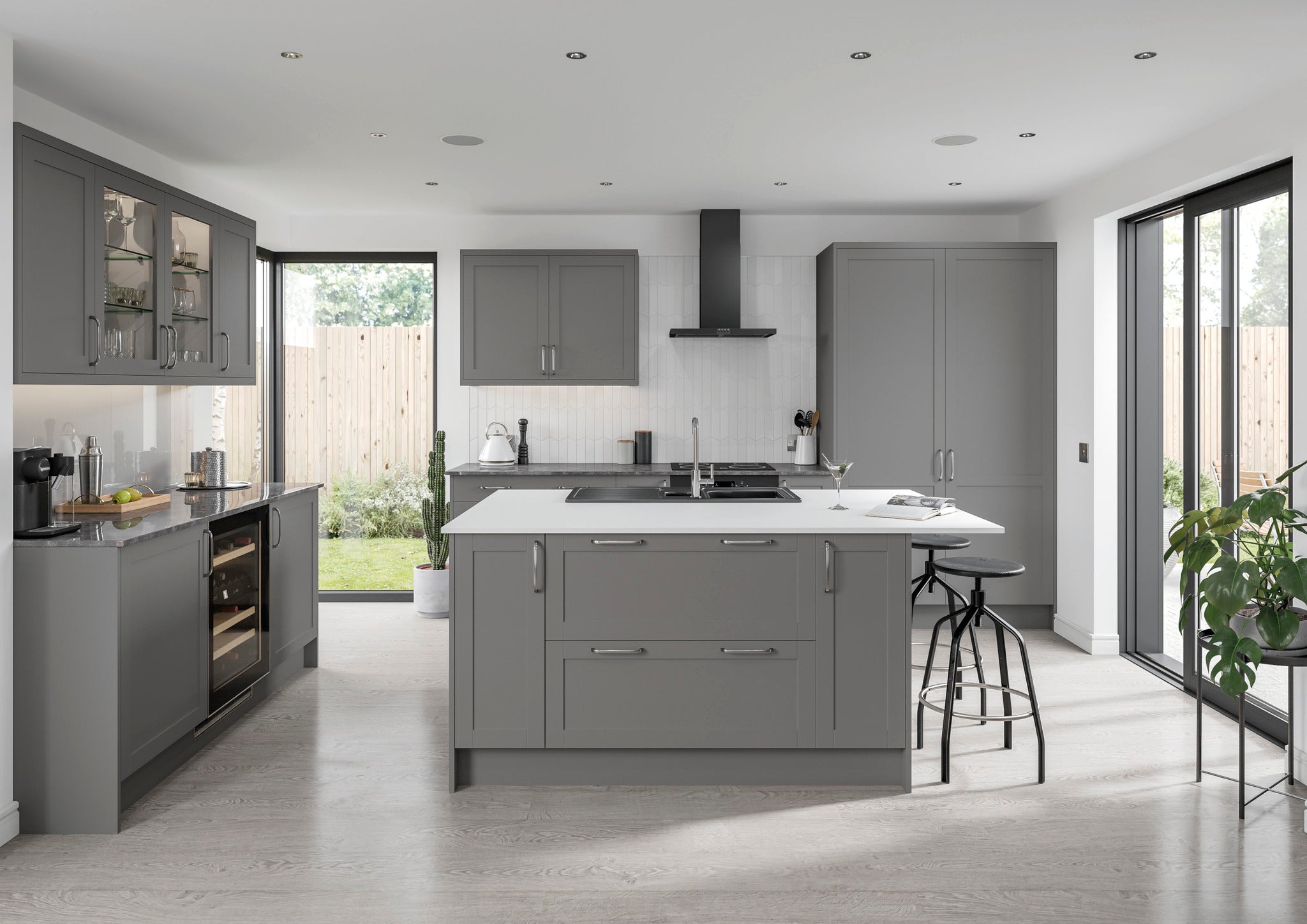 Dust Grey Shaker Kitchen Doors | Windsor | Aspin Collins