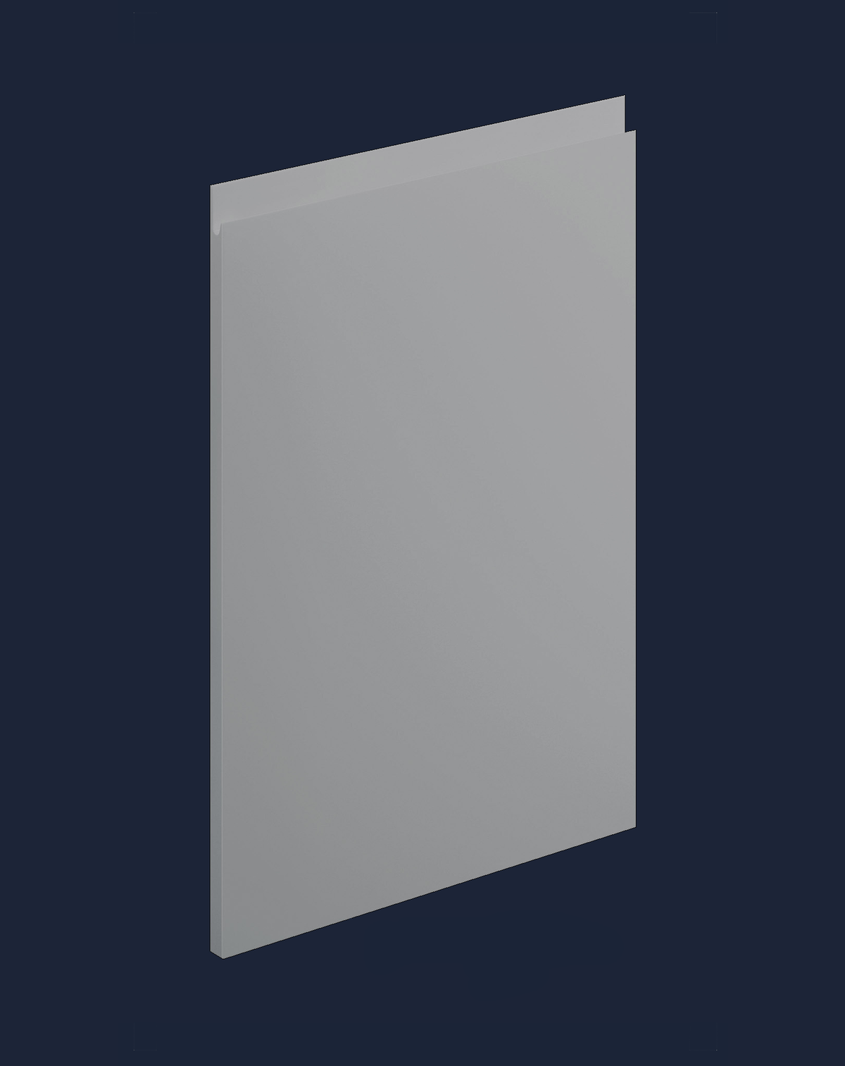 Dust Grey High-Gloss Handleless Kitchen Door | Levana | Aspin Collins