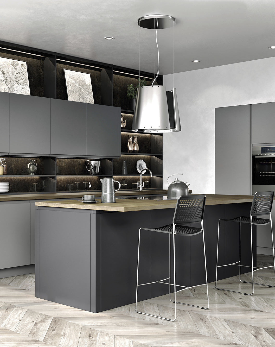 Levana Dust Grey Matt Kitchen Doors | Minimalist Soft-Touch Matt Kitchen Doors | Aspin Collins