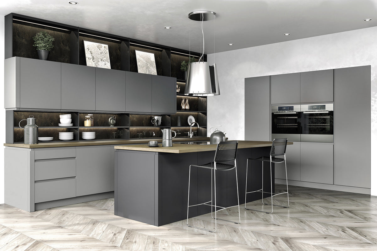 J-Pull Handleless Finishing Components | Dust Grey Matt | Aspin Collins