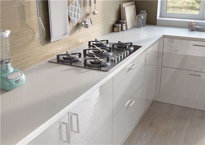 Premium White Egger Postformed Worktop | Aspin Collins