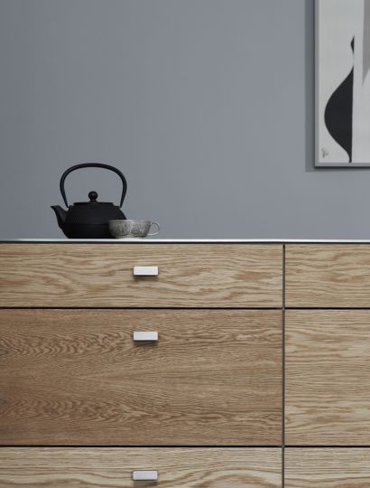 Elan - Slim Full-Height Handle & Knob | Brass, Black or Inox | Aspin Collins