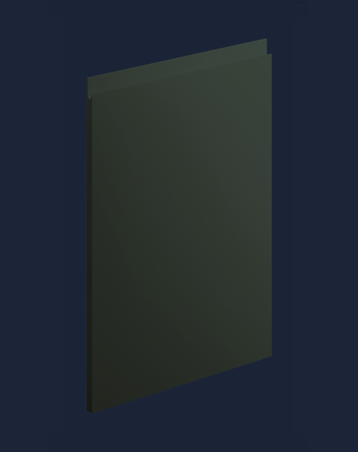 Levana Fir Green Matt Kitchen Doors | Deep Green Handleless Matt Kitchen Doors