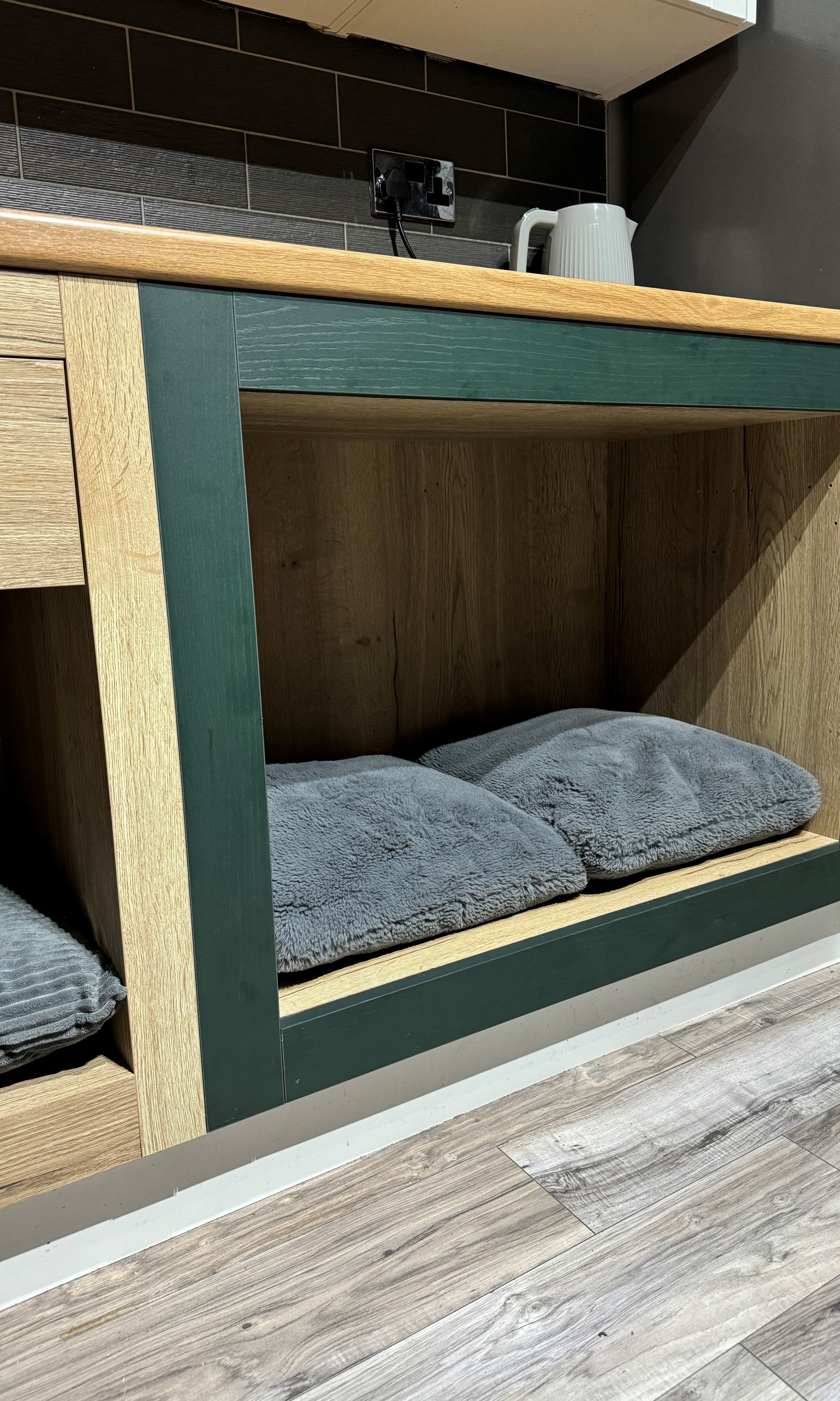 Integrated Kitchen Cabinet Dog Bed | DIY Flat Pack | Bespoke Look for Less | Aspin Collins