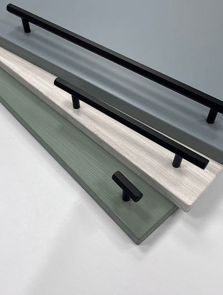 Hex Style T Bar Handle & Knob | Eldente | Cabinet Pull Black & Gold | Aspin Collins