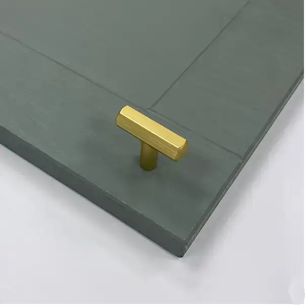 Hex Style T Bar Handle & Knob | Eldente | Cabinet Pull Black & Gold | Aspin Collins