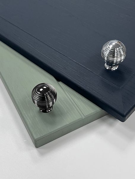 Lined Knob Handle – Cromwell | Chrome / Black Chrome | Sleek Finish | Aspin Collins