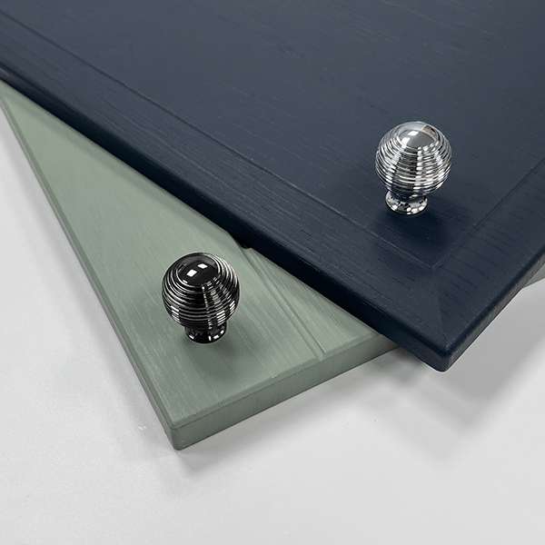 Lined Knob Handle – Cromwell | Chrome / Black Chrome | Sleek Finish | Aspin Collins