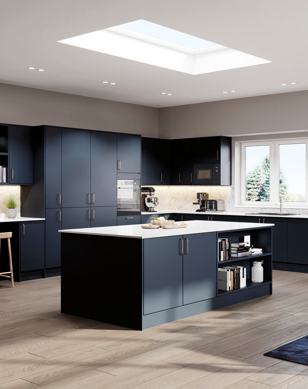 Valencia Indigo Matt Kitchen Doors | Aspin Collins