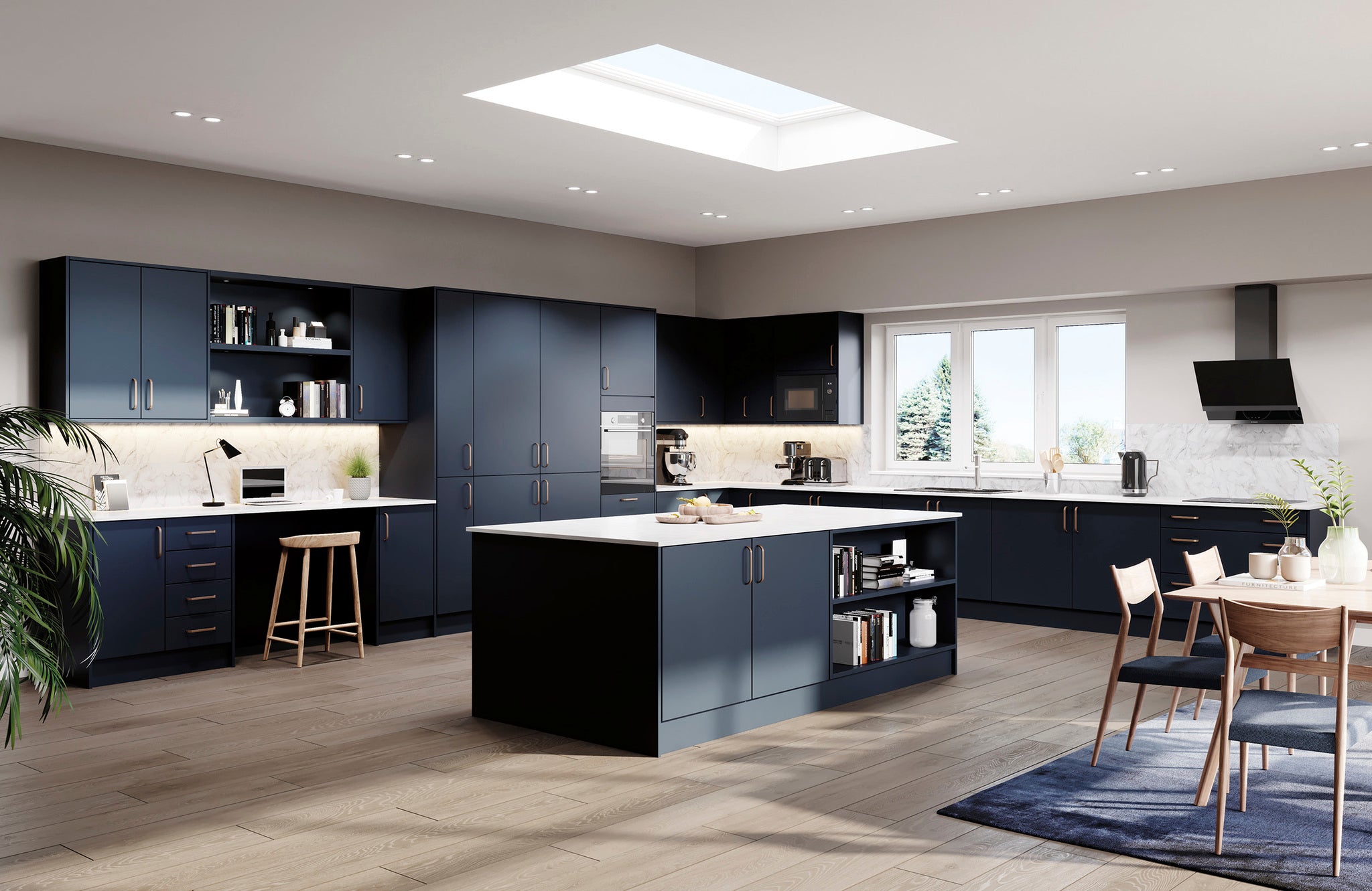 Valencia Indigo Matt Kitchen Doors | Aspin Collins