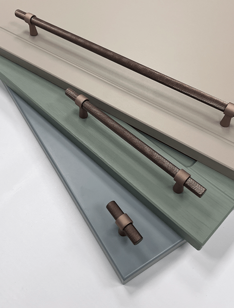 Knurled T-Bar Handle | Miami | Modern Cabinet Handle in Mocha, Black & Gold | Aspin Collins