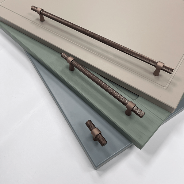 Knurled T-Bar Handle | Miami | Modern Cabinet Handle in Mocha, Black & Gold | Aspin Collins