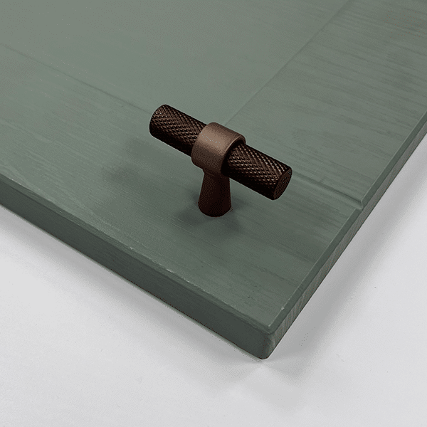 Knurled T-Bar Handle | Miami | Modern Cabinet Handle in Mocha, Black & Gold | Aspin Collins