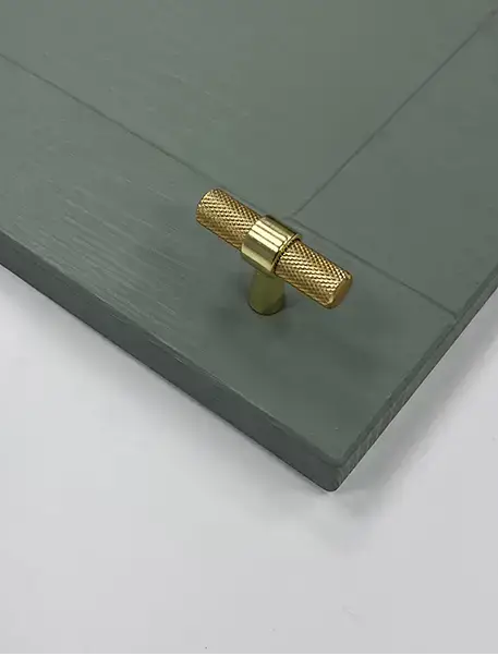 Knurled T-Bar Handle | Miami | Modern Cabinet Handle in Mocha, Black & Gold | Aspin Collins