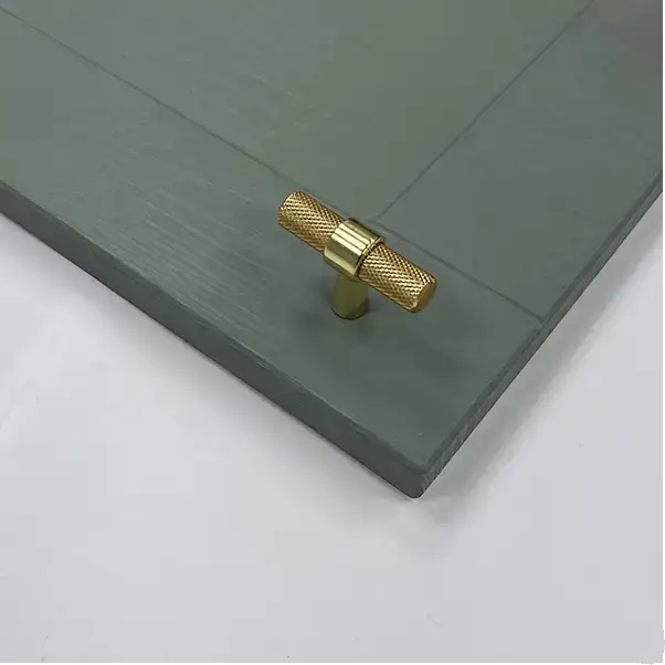 Knurled T-Bar Handle | Miami | Modern Cabinet Handle in Mocha, Black & Gold | Aspin Collins