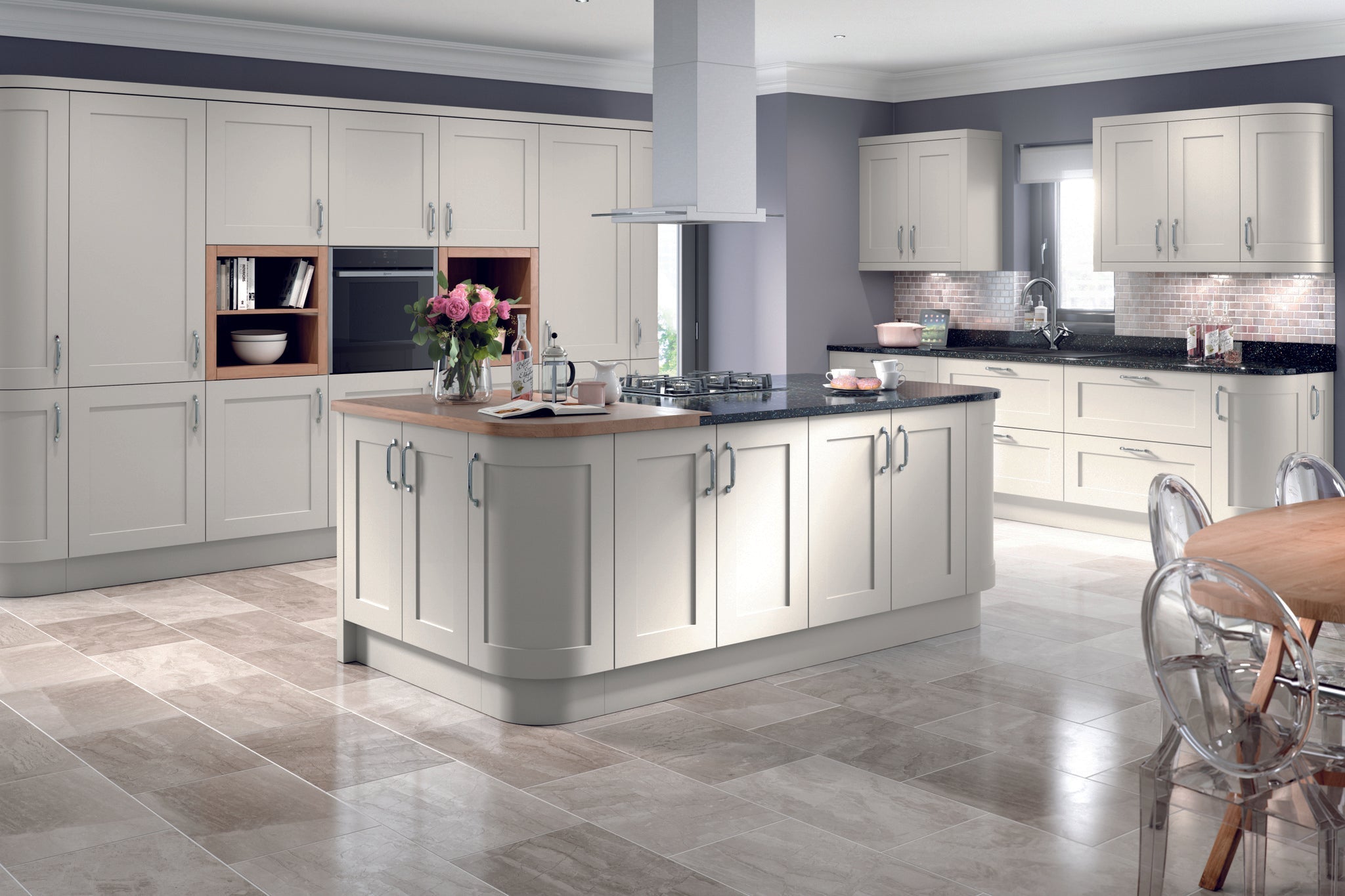 Shaker Kitchen Door - Harrogate Range - Light Grey | Aspin Collins